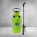 Vállra akasztható permetező, Dimartino Garden 5 permetező, 5,65 liter, zöld, kézi pumpás mechanikus, nyomásjelzős biztonsági szeleppel, háromrétegű tömlővel