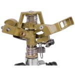 Kerti locsolófej, Strend Pro Garden, impulzusos, tüskés, földbe szúrható, sárgaréz fej, maximum 75 m2 öntözési terület