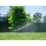 Kerti locsolófej, Strend Pro Garden, impulzusos, tüskés, földbe szúrható, sárgaréz fej, maximum 75 m2 öntözési terület