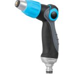 Kerti locsolópisztoly, Aquacraft 750370, fekete/kék, sárgaréz fúvóka, állítható vízáram, fémházas