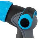 Kerti locsolópisztoly, Aquacraft 750370, fekete/kék, sárgaréz fúvóka, állítható vízáram, fémházas