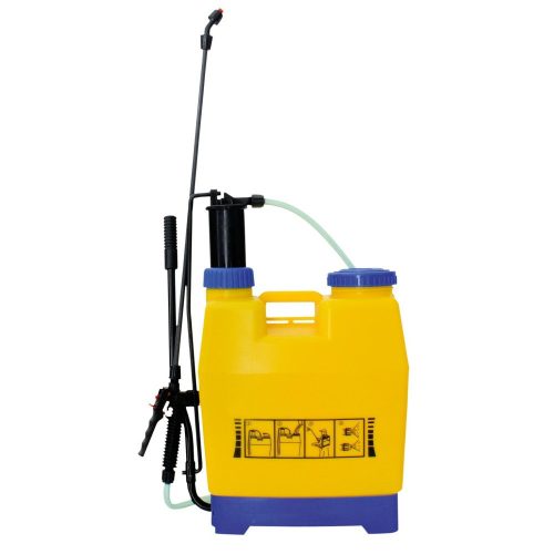 Háti permetező, Strend Pro Goodfarm, 18 liter, sárga, kézi pumpás, kifolyásgátlós, ergonomikus kialakítású