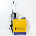 Háti permetező, Strend Pro Goodfarm, 18 liter, sárga, kézi pumpás, kifolyásgátlós, ergonomikus kialakítású