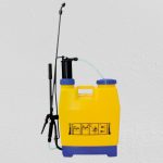 Háti permetező, Strend Pro Goodfarm, 18 liter, sárga, kézi pumpás, kifolyásgátlós, ergonomikus kialakítású