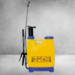 Háti permetező, Strend Pro Goodfarm, 18 liter, sárga, kézi pumpás, kifolyásgátlós, ergonomikus kialakítású