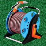 Kerti tömlődob, Strend Pro Garden ST.2015A, kék, tömlővel, 1/2″, 20 m, szórópisztollyal, csatlakozókkal