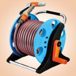 Kerti tömlődob, Strend Pro Garden ST.2015A, kék, tömlővel, 1/2″, 20 m, szórópisztollyal, csatlakozókkal