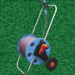 Kerti tömlőkocsi, Strend Pro Garden 3015A, ezüst/kék, tömlővel, 1/2", 30 m, tömlődobbal, 4 funkciós szórópisztollyal, csatlakozókkal, kézi hajtókar, kerekes