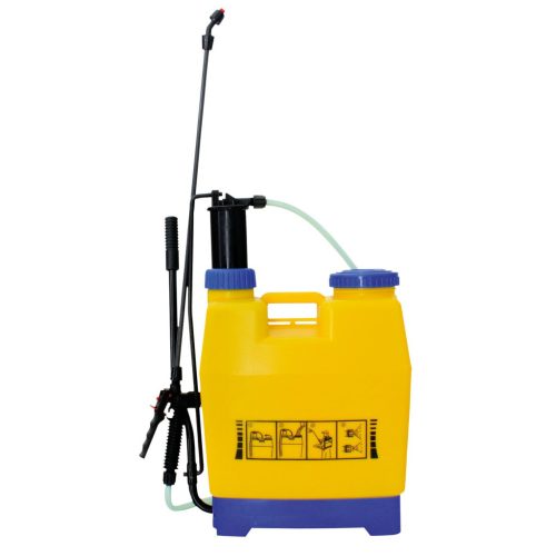 Háti permetező, Strend Pro Goodfarm, 16 liter, sárga, kényelmes viselet, kifolyásmentes kialakítás, hobbikertészeknek és profi felhasználóknak