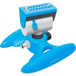 Kerti locsolófej, Aquacraft 270220 Prémium, kék, forgó, 18 fúvókás, állítható áramlás és permetezési tartomány, maximum 360 m2 öntözési terület