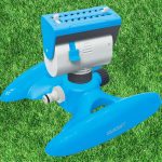 Kerti locsolófej, Aquacraft 270220 Prémium, kék, forgó, 18 fúvókás, állítható áramlás és permetezési tartomány, maximum 360 m2 öntözési terület