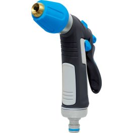   Kerti locsolópisztoly, Aquacraft 750530 Classic Jet, fekete/kék, 3 funkciós, állítható vízáram, fémházas