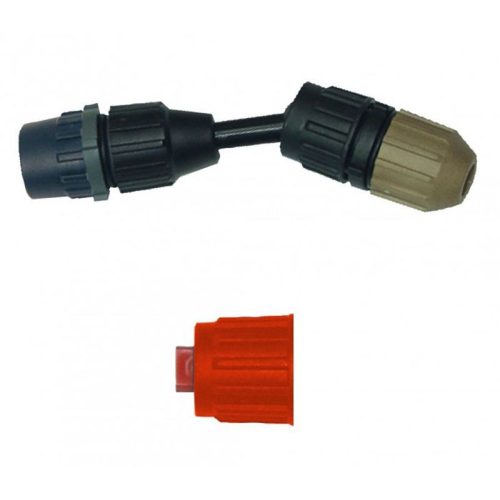 Permetező szórófej, Dimartino 8803C, fekete, állítható szóráskép, vegyszerálló műanyag, menetes csatlakozás, kézi és háti permetezőkhöz