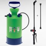 Vállra akasztható permetező, Dimartino GDM LADY 7, 6 liter, zöld, nyomásjelzős, teleszkópos nyelű, állítható fúvókás