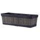 Műanyag virágláda, Strend Pro Garden Woodeff, barna, 47 x 15 cm, magasság: 17 cm, faerezetes mintázat, 9 l, fahatású