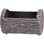 Műanyag virágláda, Strend Pro Garden Woodeff, barna, 35 x 22 cm, magasság: 20 cm, fatörzs formájú, 7,5 l, fahatású