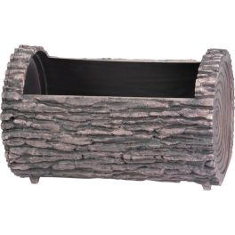   Műanyag virágláda, Strend Pro Garden Woodeff, barna, 35 x 22 cm, magasság: 20 cm, fatörzs formájú, 7,5 l, fahatású