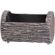 Műanyag virágláda, Strend Pro Garden Woodeff, barna, 35 x 22 cm, magasság: 20 cm, fatörzs formájú, 7,5 l, fahatású