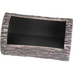 Műanyag virágláda, Strend Pro Garden Woodeff, barna, 35 x 22 cm, magasság: 20 cm, fatörzs formájú, 7,5 l, fahatású