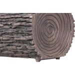 Műanyag virágláda, Strend Pro Garden Woodeff, barna, 35 x 22 cm, magasság: 20 cm, fatörzs formájú, 7,5 l, fahatású