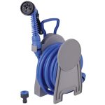 Kerti tömlődob, Strend Pro Garden HC421, szürke, tömlővel, 10 m, 6 funkciós szórópisztollyal,csatlakozókkal