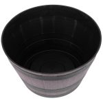 Műanyag virágcserép, Strend Pro Garden Woodeff, barna, átmérő: 52 cm, magasság: 32 cm, hordó formájú, 45 l, fahatású, kerek