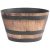 Műanyag virágcserép, Strend Pro Garden Woodeff, arany/barna, átmérő: 52 cm, magasság: 32 cm, hordó formájú, 45 l, fahatású, kerek