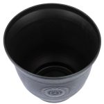 Műanyag virágcserép, Strend Pro Garden, zöld, átmérő: 30 cm, magasság: 25 cm, 10 l, fémhatású, kerek