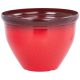 Műanyag virágcserép, Strend Pro Garden, piros, átmérő: 38 cm, magasság: 28,5 cm, 15 l, mázas hatású, kerek