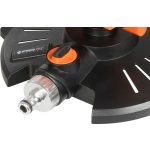 Kerti locsolófej, Strend Pro Garden BJ4615, fekete/narancssárga, oszcilláló, 16 fúvóka, 180°-ig állítható, maximum 4 bar, 216 m2 öntözési terület