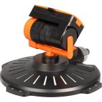 Kerti locsolófej, Strend Pro Garden BJ4615, fekete/narancssárga, oszcilláló, 16 fúvóka, 180°-ig állítható, maximum 4 bar, 216 m2 öntözési terület