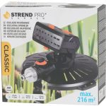 Kerti locsolófej, Strend Pro Garden BJ4615, fekete/narancssárga, oszcilláló, 16 fúvóka, 180°-ig állítható, maximum 4 bar, 216 m2 öntözési terület