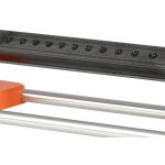 Kerti locsolófej, Strend Pro Garden BJ4617, fekete/narancssárga, oszcilláló, 16 fúvóka, 180°-ig állítható, maximum 4 bar, 250 m2 öntözési terület