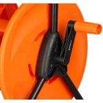 Kerti tömlődob, Strend Pro Garden BJ5223, narancssárga, maximum 60 m 1/2" kerti tömlőhöz, acél és műanyag, kézi hajtókar, tömlő nélkül