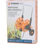 Kerti tömlőkocsi, Strend Pro Garden BJ5233A, narancssárga/fekete, maximum 50 m 1/2" kerti tömlőhöz, acél és műanyag, kézi hajtókar, kerekes, tömlő nélkül