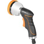 Kerti locsolópisztoly, Strend Pro Garden BJ4028T, fekete/narancssárga, forgófejes, 10 funkciós, állítható vízáram, műanyag