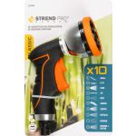 Kerti locsolópisztoly, Strend Pro Garden BJ4028T, fekete/narancssárga, forgófejes, 10 funkciós, állítható vízáram, műanyag