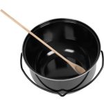 Bogrács szett, Strend Pro, 14 literes, disznótoros-gulyásfőző, zománcozott, háromlábú katlannal, rozsdamentes acél kéménnyel, merőkanállal