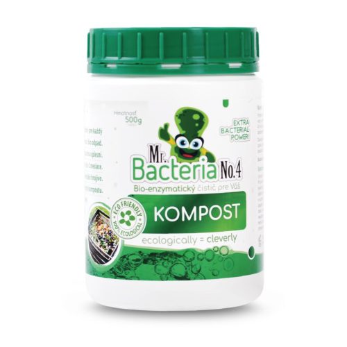 Komposztgyorsító, Mr.Bacteria No.4, 500 g, természetes, bio-enzimatikus, környezetbarát, komposzthoz