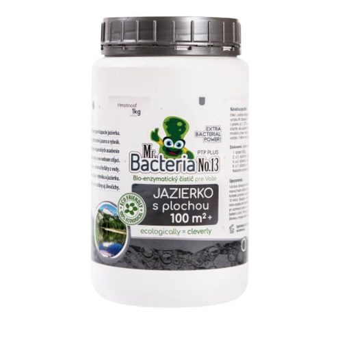 Tavi baktérium, Mr.Bacteria No.13, 1000 g, 100 m2 feletti tavakhoz, bio-enzimatikus, növény- és állatbarát, algamentesítő
