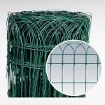 PVC bevonatos kerítésháló, Strend Pro Garden Gardenet, zöld, 90 cm x 25 m, szemméret: 150 x 90 mm, PVC bevonatos acélhuzal, négyszögletű, dekoratív felső kialakítás