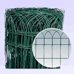 PVC bevonatos kerítésháló, Strend Pro Garden Gardenet, zöld, 90 cm x 25 m, szemméret: 150 x 90 mm, PVC bevonatos acélhuzal, négyszögletű, dekoratív felső kialakítás