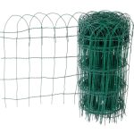 PVC bevonatos kerítésháló, Strend Pro Garden Gardenet, zöld, 65 cm x 25 m, szemméret: 150 x 90 mm, PVC bevonatos acélhuzal, négyszögletű, dekoratív felső kialakítás