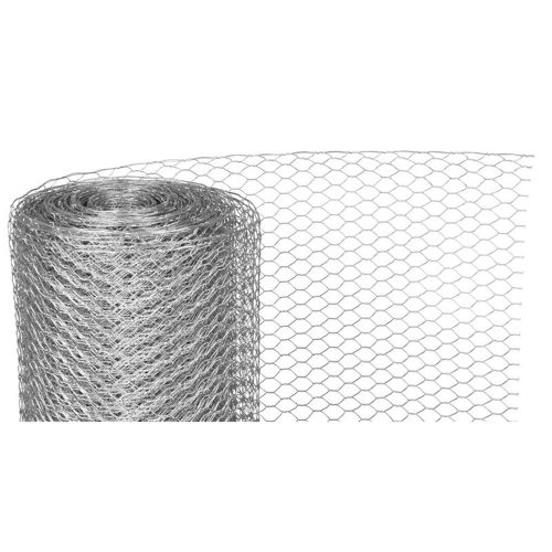 Csibeháló, csirkeháló, Strend Pro Garden Hex ZN, ezüst, 100 cm x 25 m, szemméret: 16 mm, drótvastagság: 0,7 mm, horganyzott, hatszögletű