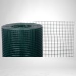 Ponthegesztett háló, Strend Pro Garden, sötétzöld, 100 cm x 25 m, rácsméret: 12 x 12 mm, drótvastagság: 1,2 mm, PVC bevonatos, négyzetrács