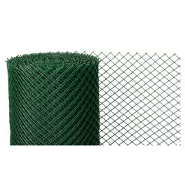   Műanyag kerítésháló, Strend Pro Garden Economy 6, zöld, 100 cm x 25 m, szemméret: 20 x 20 mm, 300 g/m2, 45°-ban döntött négyzetrács, 100 % műanyag