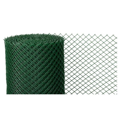 Műanyag kerítésháló, Strend Pro Garden Economy 6, zöld, 100 cm x 25 m, szemméret: 20 x 20 mm, 300 g/m2, 45°-ban döntött négyzetrács, 100 % műanyag
