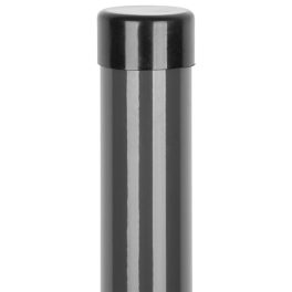   Kerítésoszlop, Strend Pro Garden Metaltec, antracit, 175 cm, átmérő: 48 mm, kerek, sapkával, horganyzott acél, PVC-bevonatú