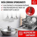 Nyeles lábas, MagicHome Chloe, 26 cm, 3,2 l, ezüst, üvegfedővel, 304 rozsdamentes acél, háromrétegű alj, indukciós kompatibilis, mosogatógépben mosható