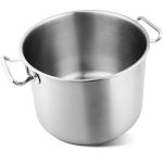 Lábas, MagicHome Chloe, 30 cm, 15 l, ezüst, üvegfedővel, 304 rozsdamentes acél, háromrétegű alj, minden főzőlapra, mosogatógépben mosható